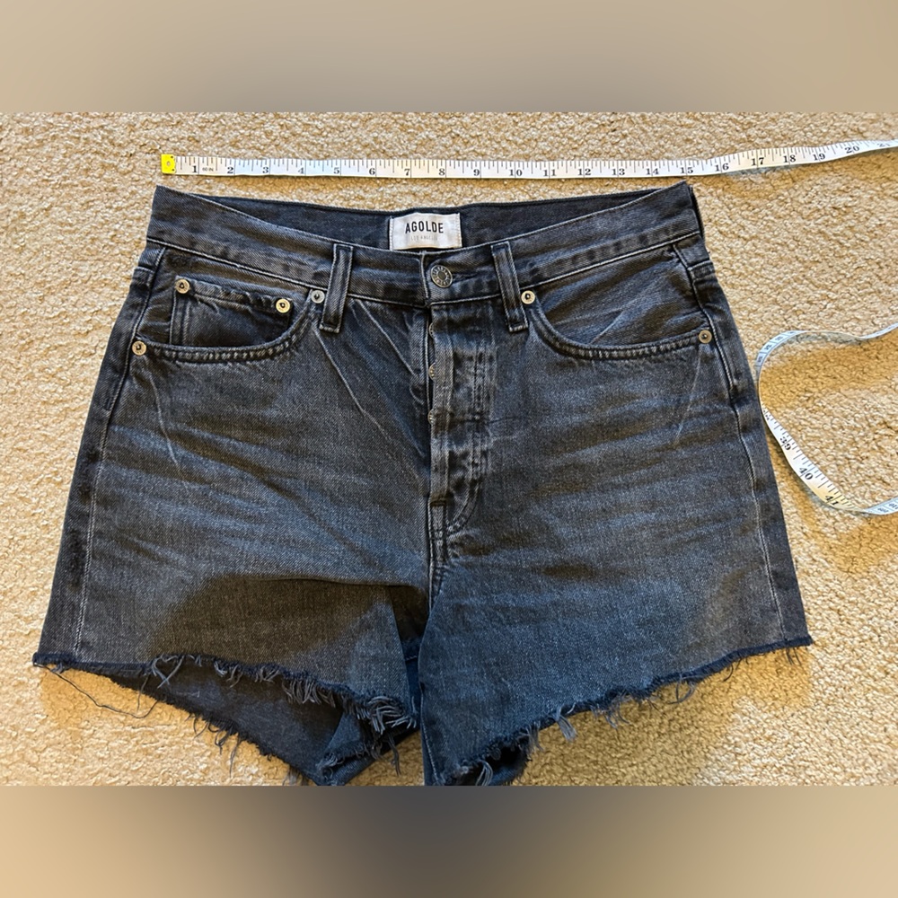 Agolde black Parker Jean shorts size 25 VGUC no odors/flaws